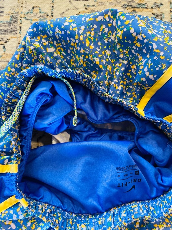 NIKE Blue Micro Floral Running Shorts - Picture 5 of 5